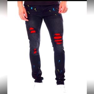 NWT!!! Mens designer skinny jeans by M. Society; Sz 40W